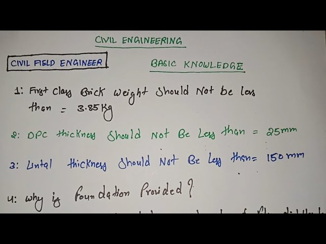 civil engineering basic knowledge | civil engineering jobs interview | @civilfieldengineer
