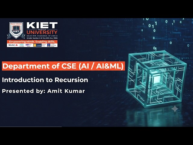 Recursion in Data Structures | Prof. Amit Kumar