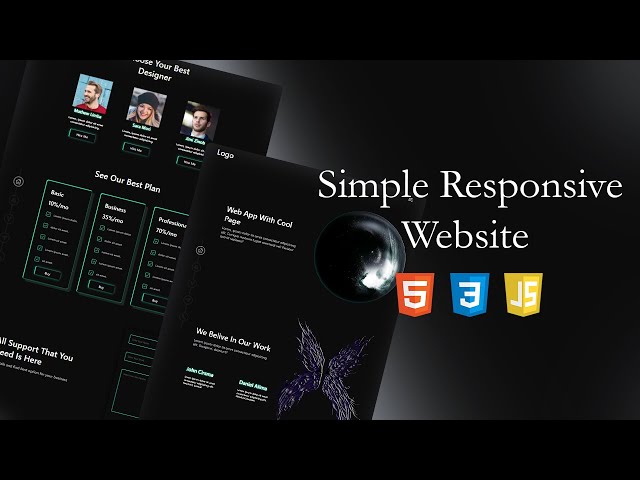 Make Responsive Website Using HTML And CSS And JavaScript | Simple Design Level Effect