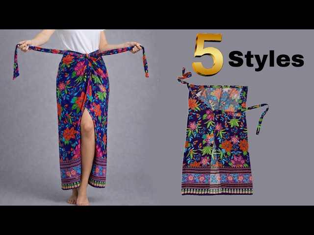 No Pattern! 5 Look! Very Easy Skirt for All Sizes (Sewing for Beginners)