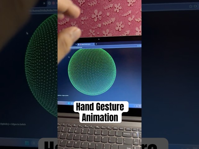 🖐 Hand Tracking: The swarm follows my palm movement. #ai #coding #gemini #gemini3