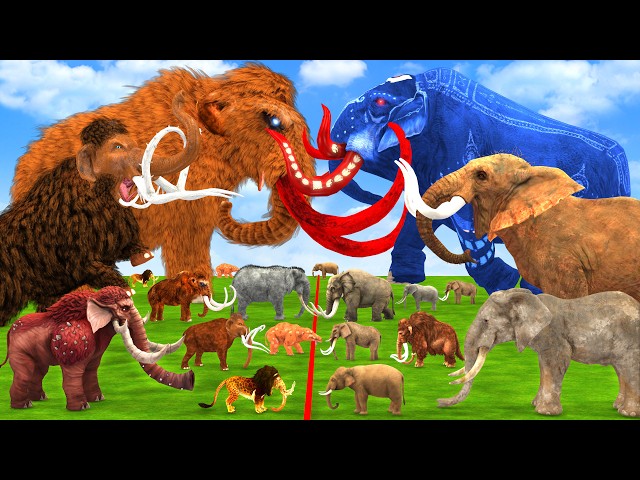 10 Woolly Mammoth Mastodon vs 10 MammothZilla Elephant Size Comparison Mammoth Prehistoric Animals