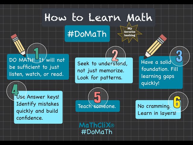 How to Learn Math