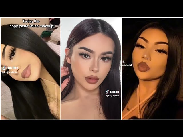 Trying The Latina Makeup Tutorial ✨ TikTok Compilation
