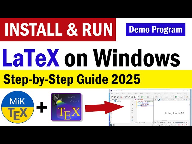 How to Install LaTeX On Windows 11| TeXstudio & MikTex Installation | Download LaTeX on Windows