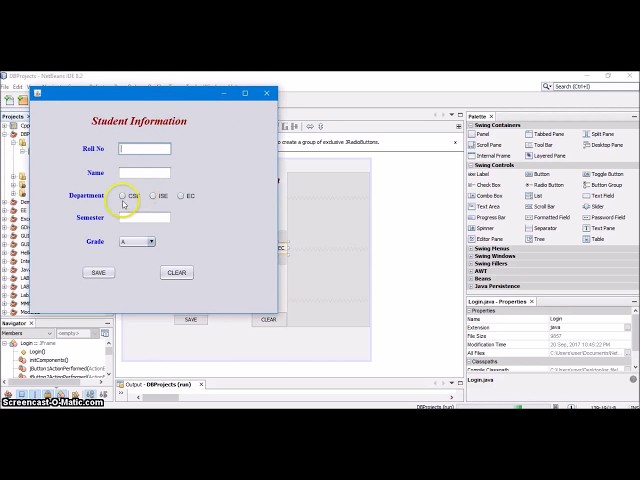 10. Inserting data into MySQL database using jFrame form in Netbeans Java - Part - 1