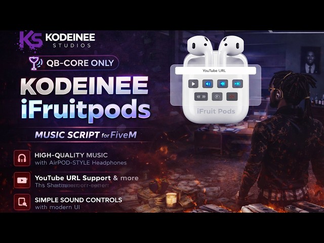 Airpods/iFruitpods Script [ QBCORE/ESX ] FREE | FIVEM (V2 NOW Available!)