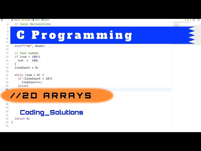 2d arrays explained | C program to fill in a 2D array