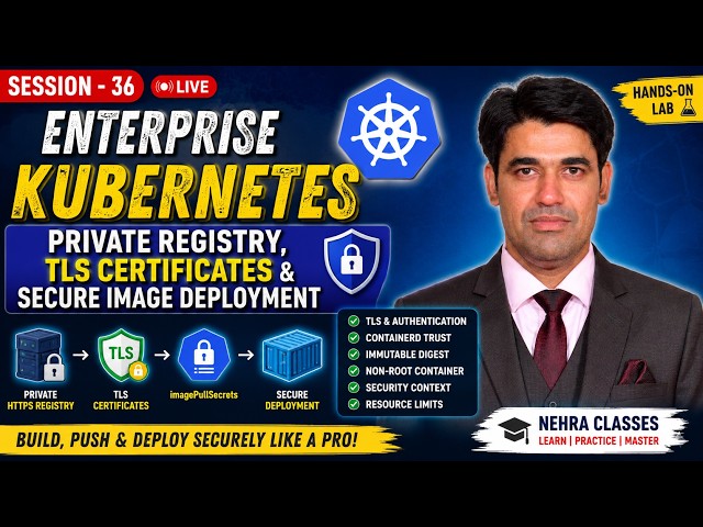 Session - 36 | Enterprise Kubernetes: Private Registry, TLS Certificates & Secure Image Deployment