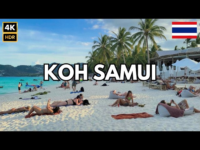 Koh Samui, Thailand 🇹🇭 — Iconic Chaweng Beach Walking Tour 4K HDR