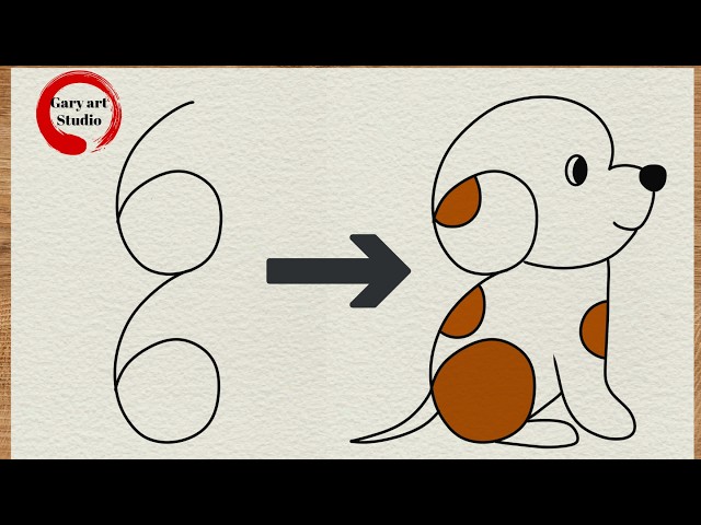 Simple dog Drawing |how to draw dog | Gary art studio