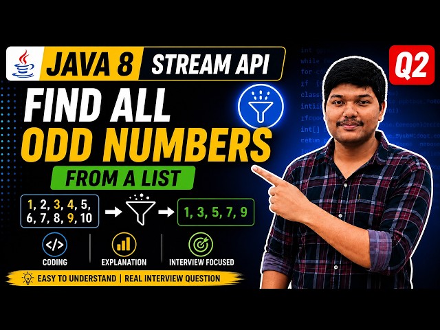 Java 8 Stream API 🔥 Most Asked Interview Question | Find Odd Numbers from a List