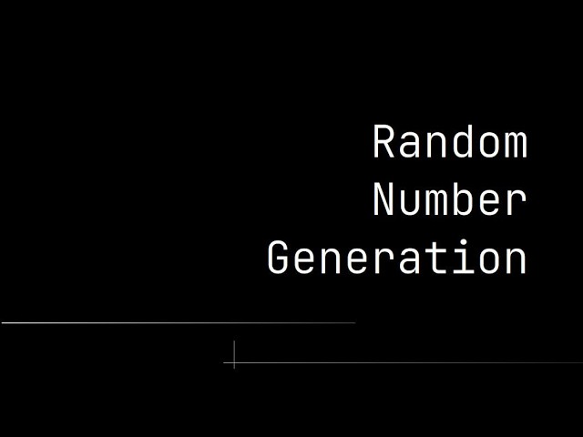 Random Number Generation