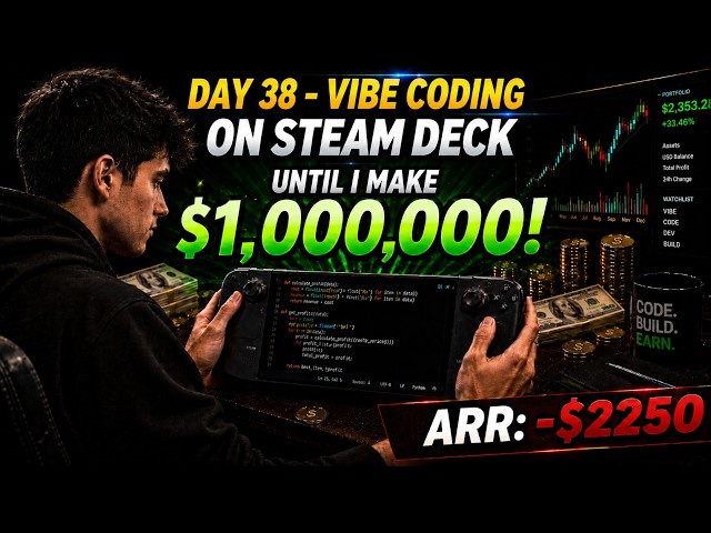 Day 38 - Vibe Coding On Steam Deck Until $1,000,000 | ARR: -$2250 | Finish MVP of Invoice Generator