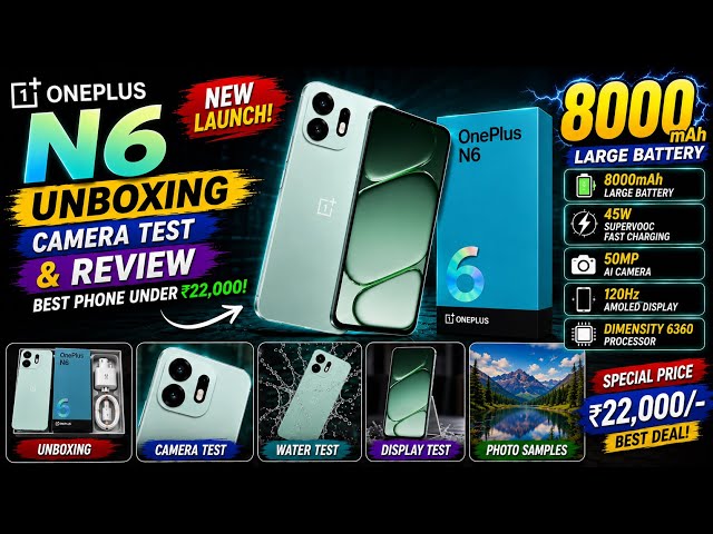One Plus N6 with 8000 mah large battery under ₹22000/-
