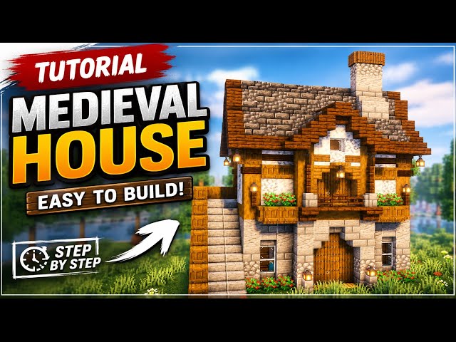 Minecraft: How to build Medieval House | Easy Tutorial (STEP BY STEP)