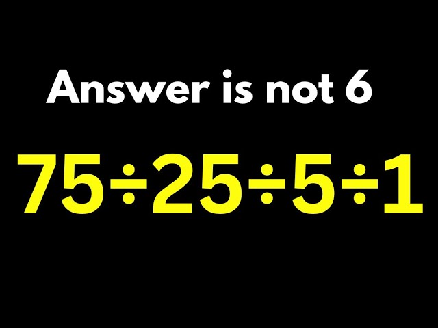 Most People Get This Simple Math Question Wrong!