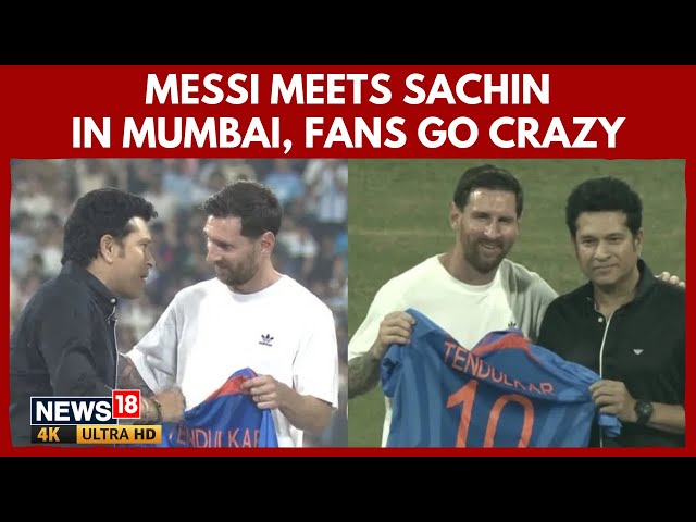 Messi Receives Indian Jersey From Tendulkar, Interacts With Fans In Mumbai | Messi GOAT Tour | 4K