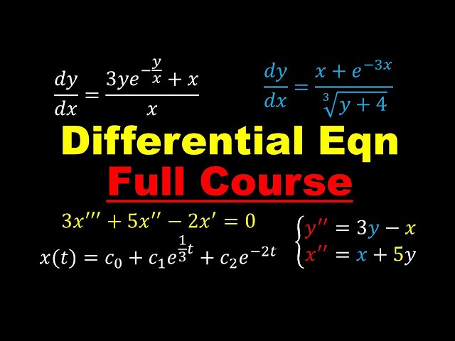 Differential Equations - Full Review Course | Online Crash Course