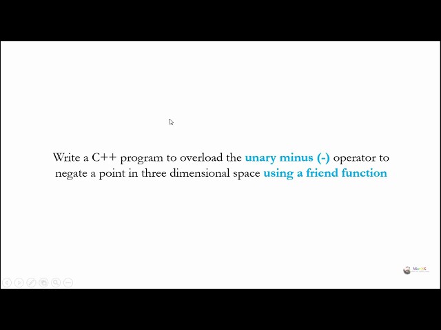 C++ Program - unary operator overloading using friend function