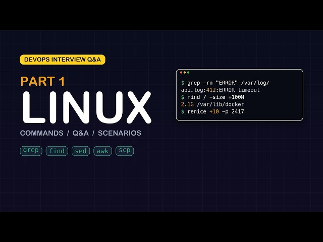 Linux Interview Questions for DevOps — PART 1 | Commands, Q&A & Hands-On Scenarios