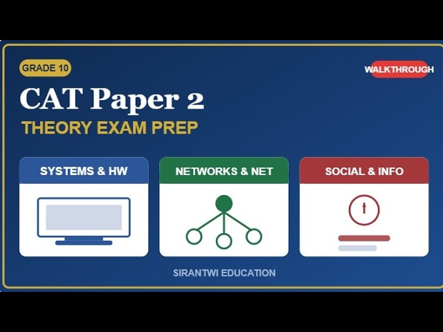 Grade 10 CAT P2 Theory Made Easy! System Tech, Networks & Social Implications (Walkthrough)
