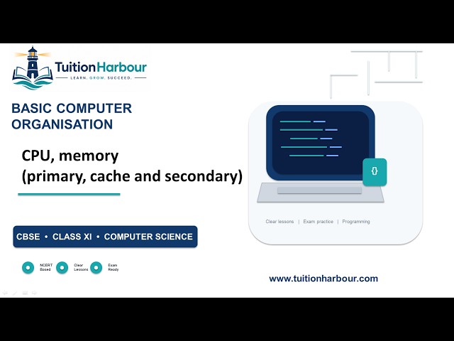 CPU, memory (primary, cache and secondary) | CBSE Class 11 Computer Science | Unit 1