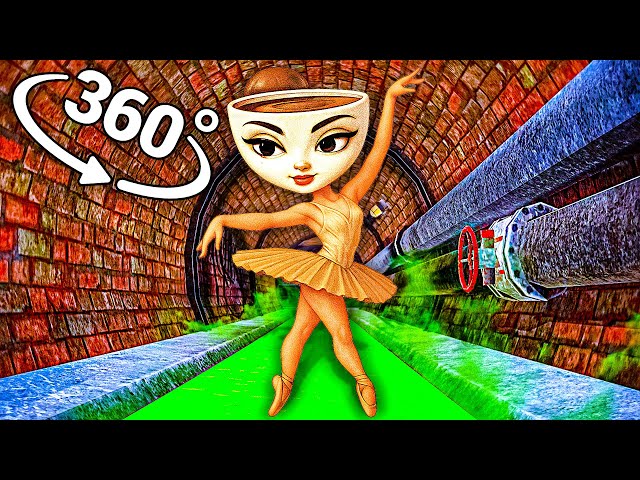 Ballerina Cappuccina - Sewers in 360° Video | VR / 8K | ( Ballerina Cappucina meme )