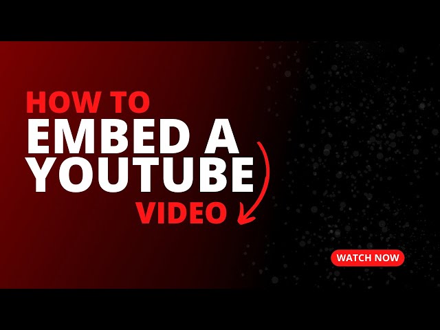 HTML & CSS - How to Embed a YouTube Video in Your Website