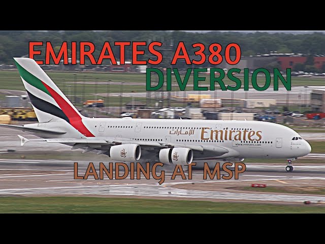 * RARE * Emirates A380-842 ( A6-EVF ) diversion into MSP | 05/31/2026| 