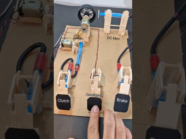 Car pedal Mechanism | #dcmotor #tech #diy #motor #youtubeshorts