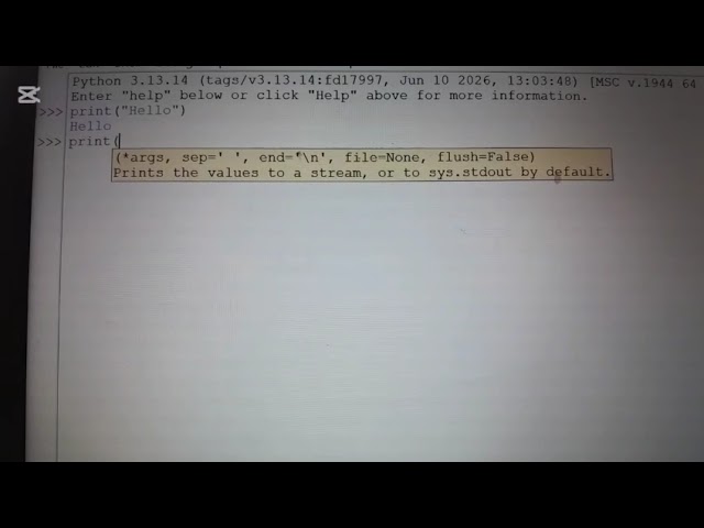 Basic coding in python 