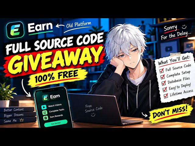 My Old Earnzo Platform — FULL SOURCE CODE FOR FREE! 😱 | Complete Project Giveaway