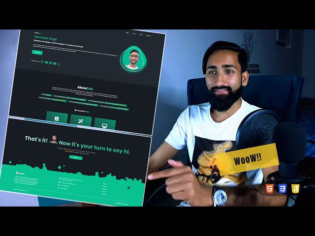 Responsive Portfolio Website Using HTML CSS And JavaScript | Dark/Light Mode