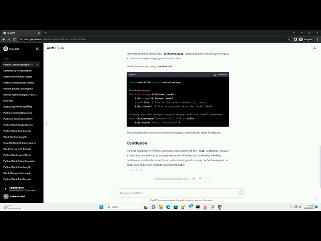 python context manager with