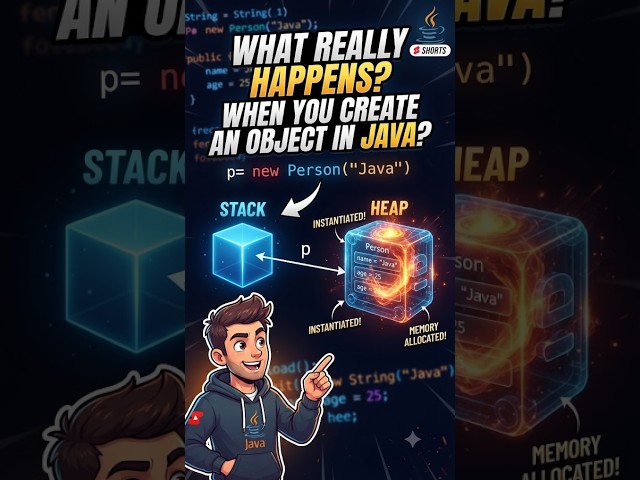 Object creation in Java #coding #java #javaprogramming #learnjava