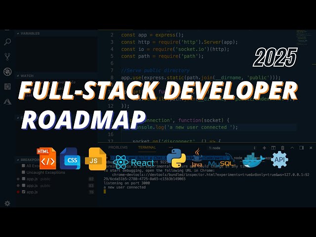 Full-Stack Web Developer Roadmap 2025 | Step-by-Step Guide to Master Frontend & Backend