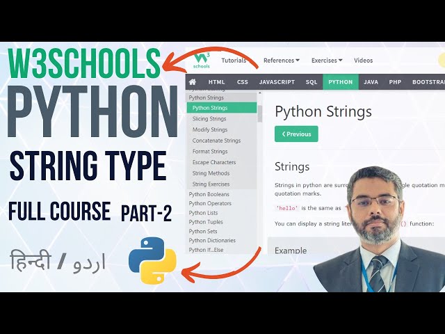 W3Schools Python Full Course in Hindi | W3Schools Python STRINGS Tutorial | Python for Beginners P-2