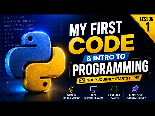 What Is Programming? + Your First Python Code | Python for Beginners