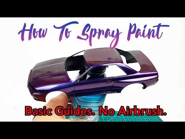 How to Spray Paint a Model car 1/24 scale. Clear coat/colour paints