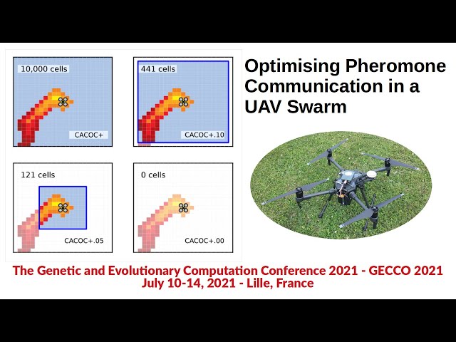 Optimising Pheromone Communication in a UAV Swarm - GECCO 2021