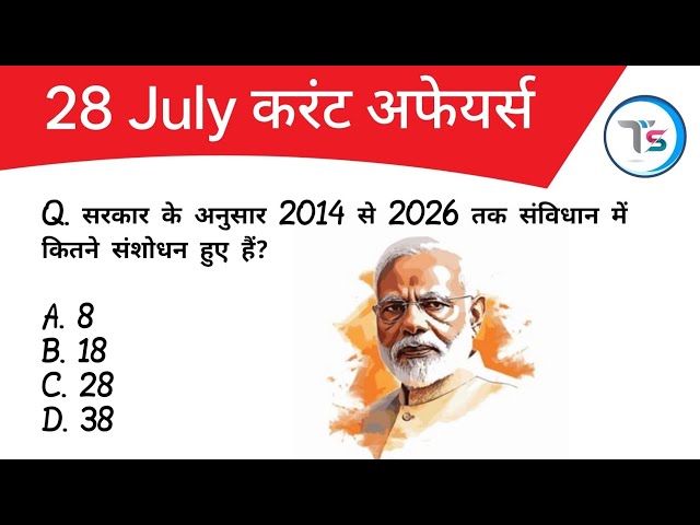 28 July 2026 Current Affairs Today | Today Current Affairs | Daily Current Affairs |Current GK