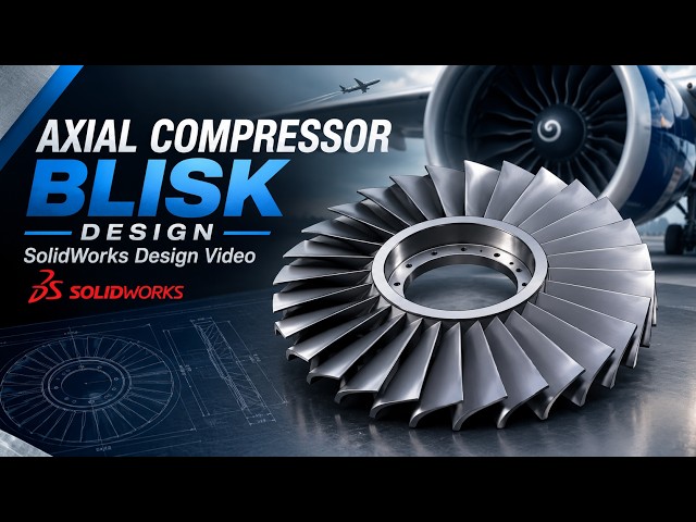 Axial compressor blisk  Design  | SolidWorks Design Video