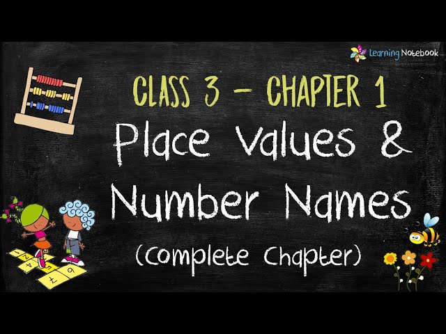 Class 3 Maths Chapter 1 Place Values and Number Names (Number System)