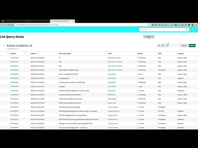 UI Builder - Dynamic Filter on List Component