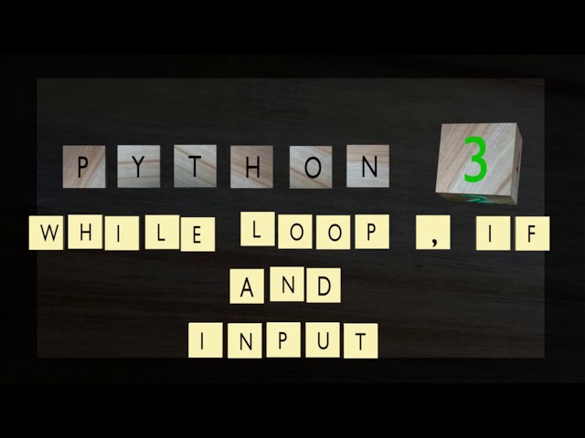 python 3 while loop , if and input