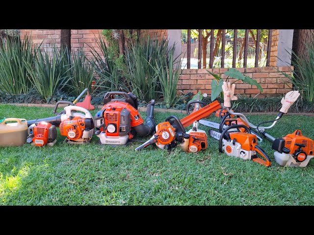 Cold starting my Stihl and Husqvarna collection. | Chainsaw, leaf blower, brush cutter and more! 