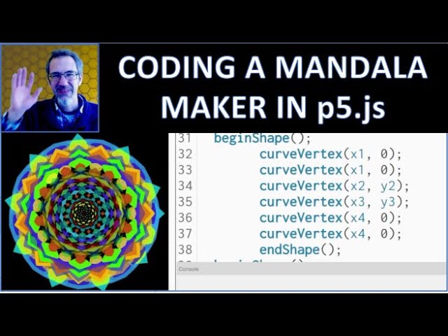 Coding a Mandala Art Maker in p5.js - generative art programming