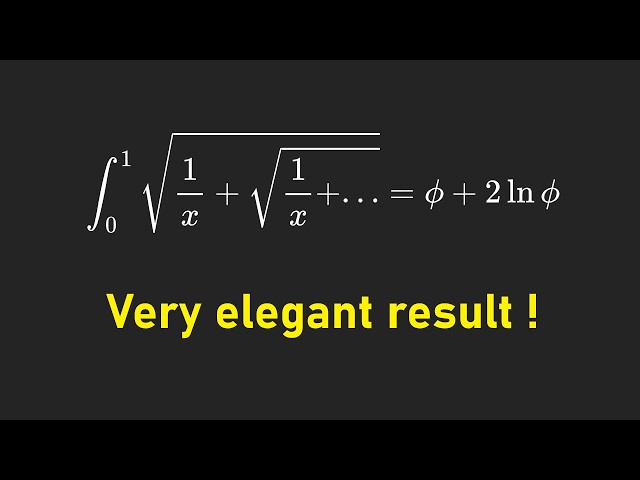 a BEAUTIFUL integral of an Infinite Recursive Function!