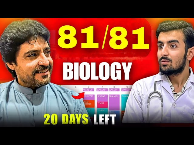 Only 20 Days Left! Here's How to Score 81/81 in MDCAT 2026 Biology ?